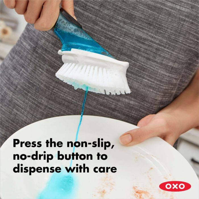 OXO SteeL Soap-Squirting Dish Brush