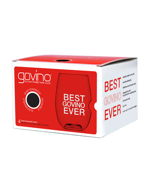 GoVino Stemless Red Wine Glasses (Set of 4)
