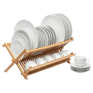 Helen's Asian Kitchen Bamboo Folding Dish Drying Rack