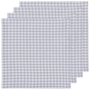 NOW Designs Napkins (Set of 4): Second Spin, Gray Gingham