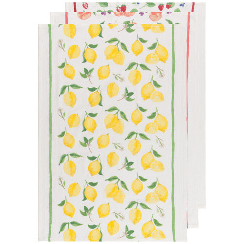 NOW Designs Floursack Towels (Set of 3): Baker's, Fruit Salad