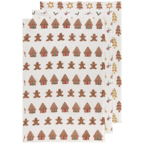 NOW Designs Floursack Towels (Set of 3): Baker's, Xmas Cookies
